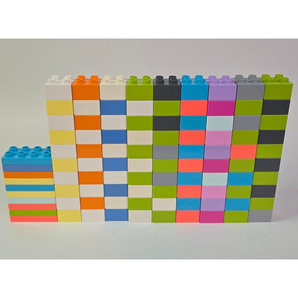 LEGO Duplo 100 Piece Bulk Building Bricks Set Multicolor Mixed Lot Blocks